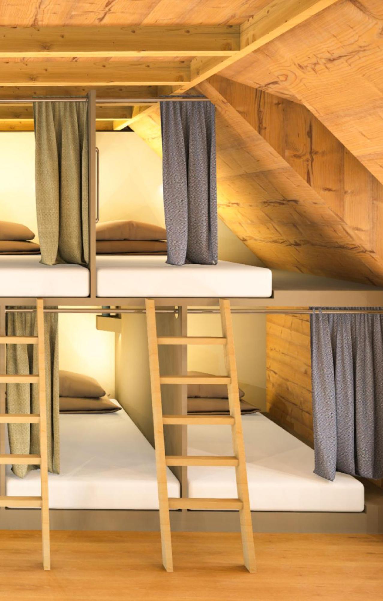 Bett im 8-Bett-Schlafsaal